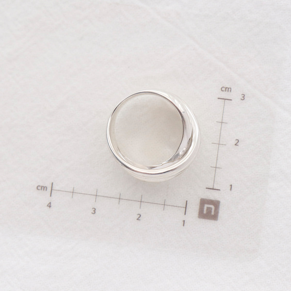 Sterling silver double ring - Interlocking band - find pick korea