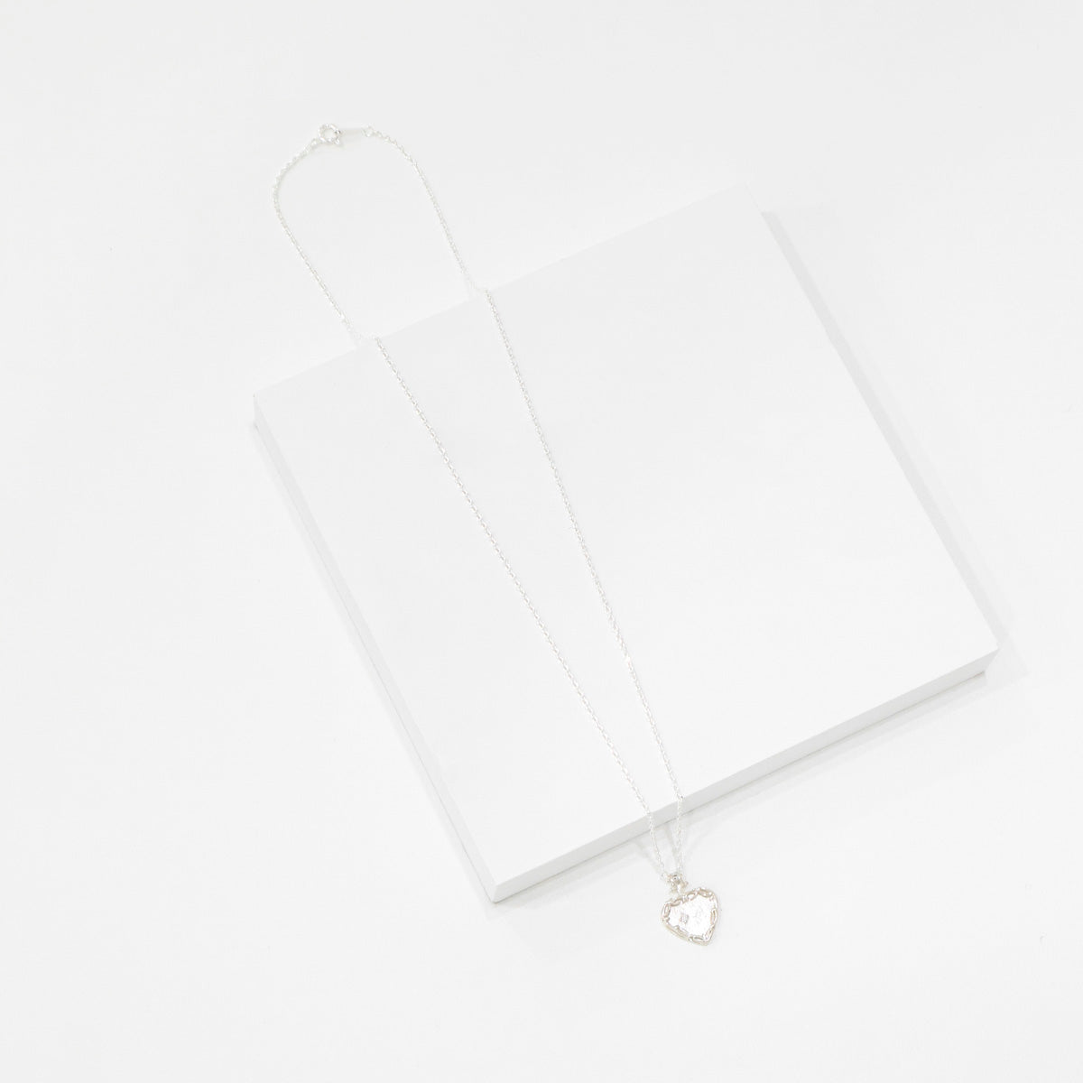 Sterling Silver Heart Pendant Necklace | Fashion Jewelry - find pick korea