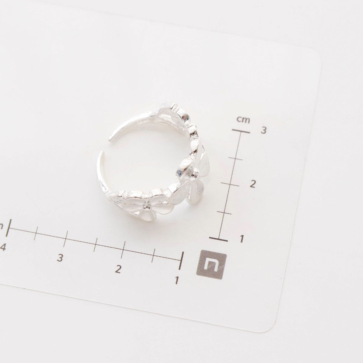 Sterling silver Floral ring - adjustable style - find pick korea