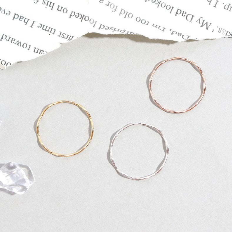 Sterling Silver Thin Stackable Ring | Available in Silver, Gold, and Rose Gold - find pick korea