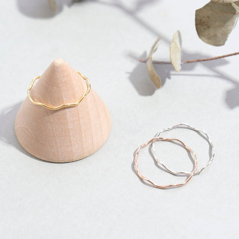 Sterling Silver Thin Stackable Ring | Available in Silver, Gold, and Rose Gold - find pick korea