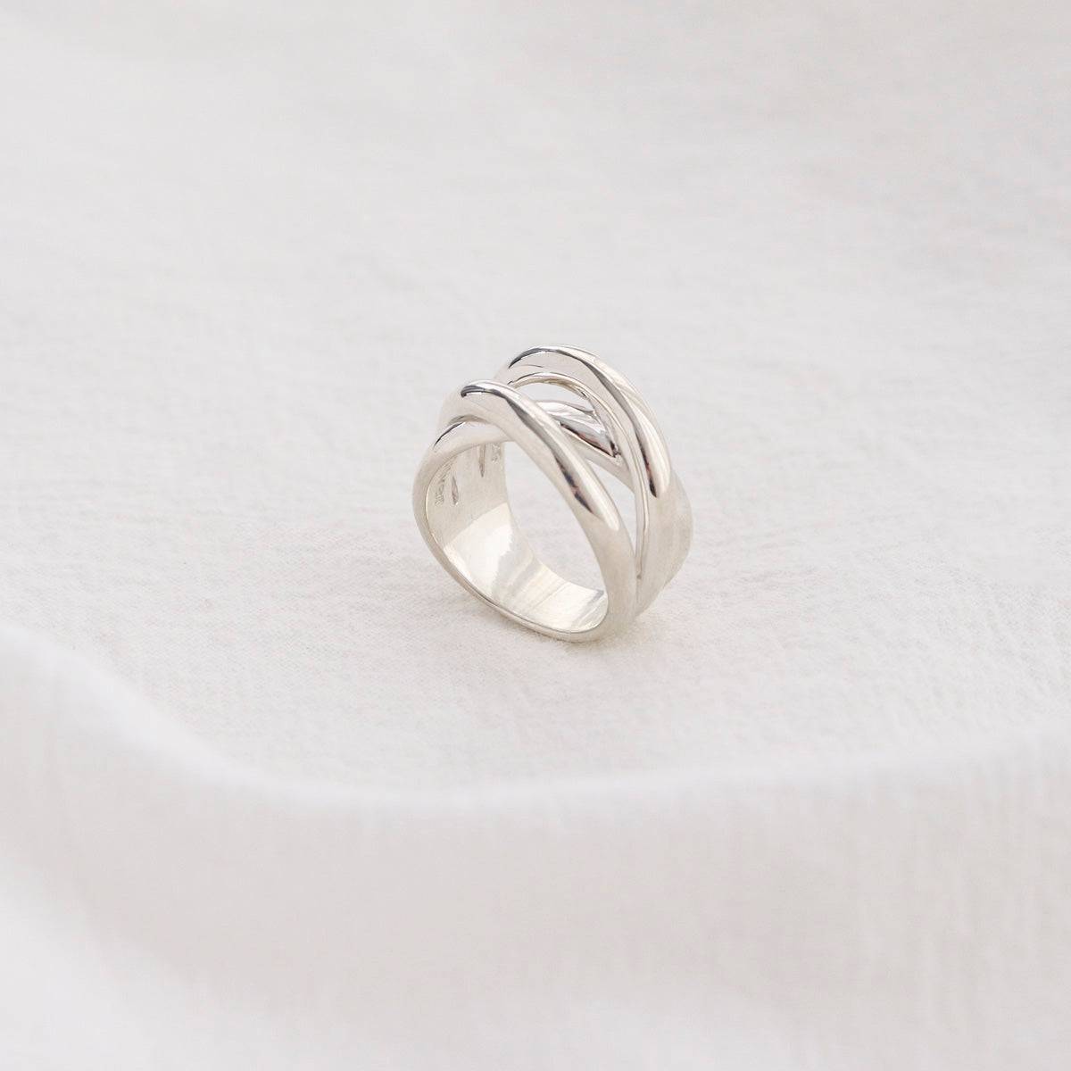 Sterling silver double ring
