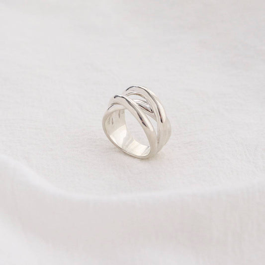 Sterling silver double ring
