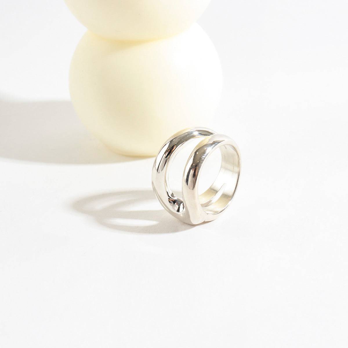 Sterling silver double ring