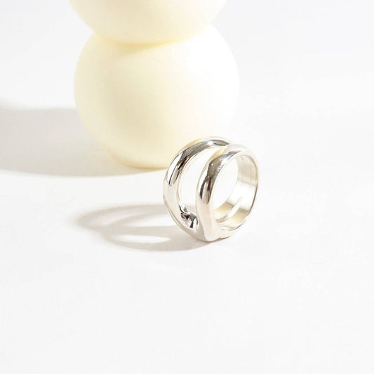 Sterling silver double ring