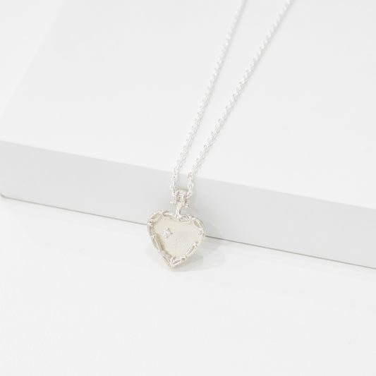 Sterling Silver Heart Pendant Necklace | Fashion Jewelry - find pick korea