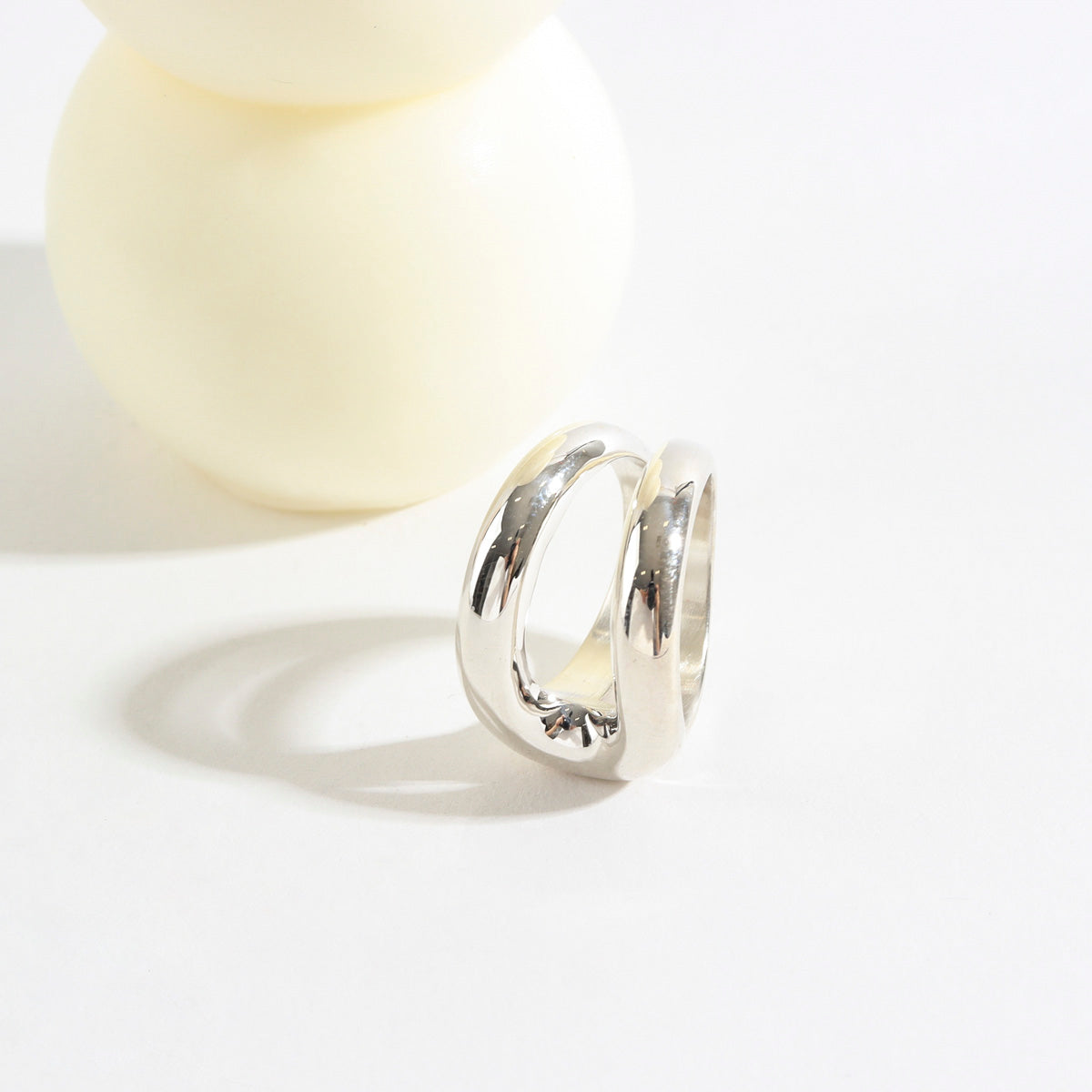 Sterling silver double ring - find pick korea
