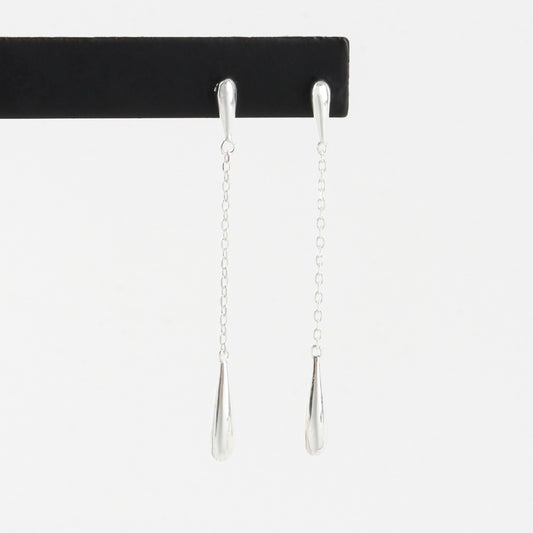 Sterling Silver Long Drop Chain Earrings for Women | Fashion Jewelry - find pick korea