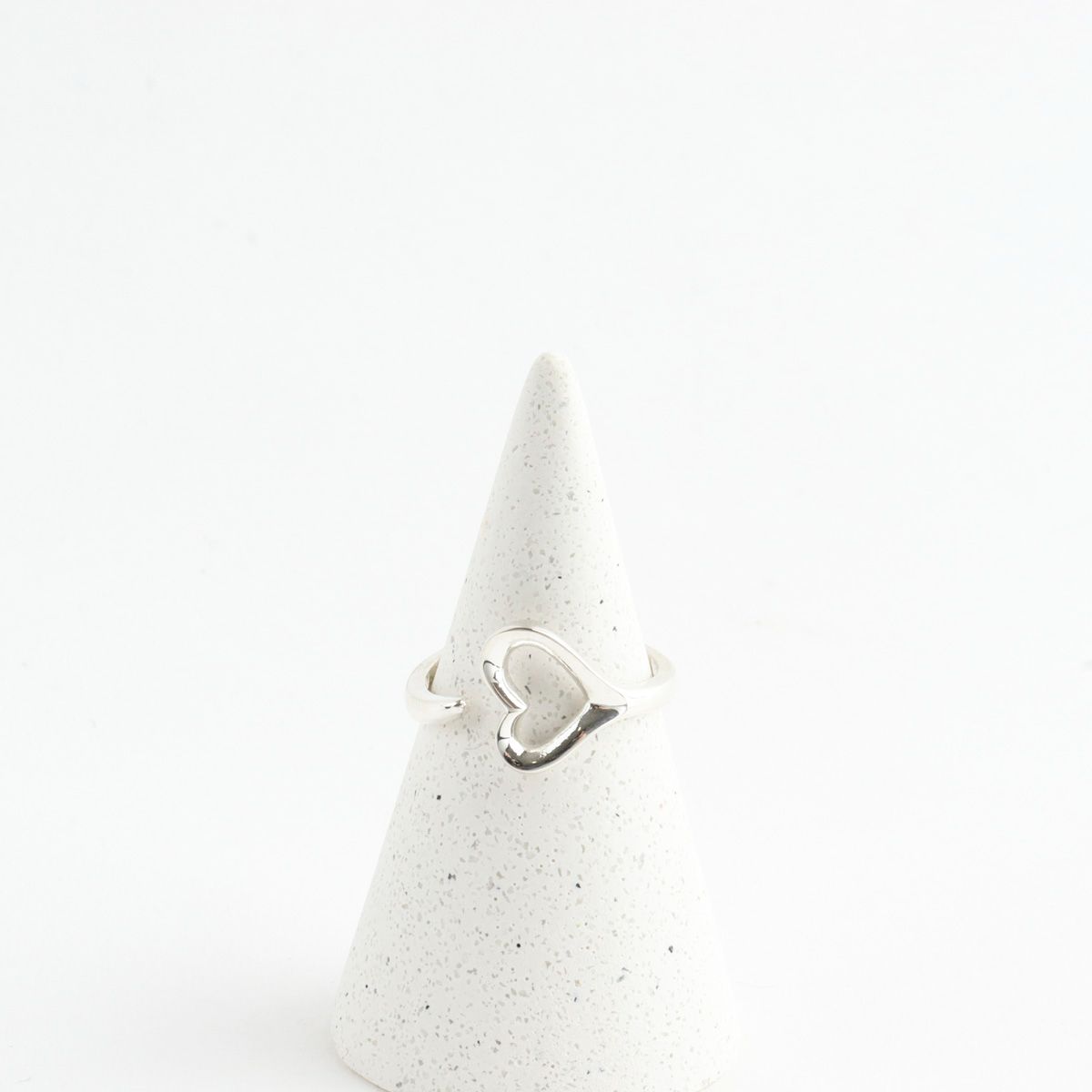 Sterling Silver Open Heart Ring for Women | Minimalist Design - find pick korea