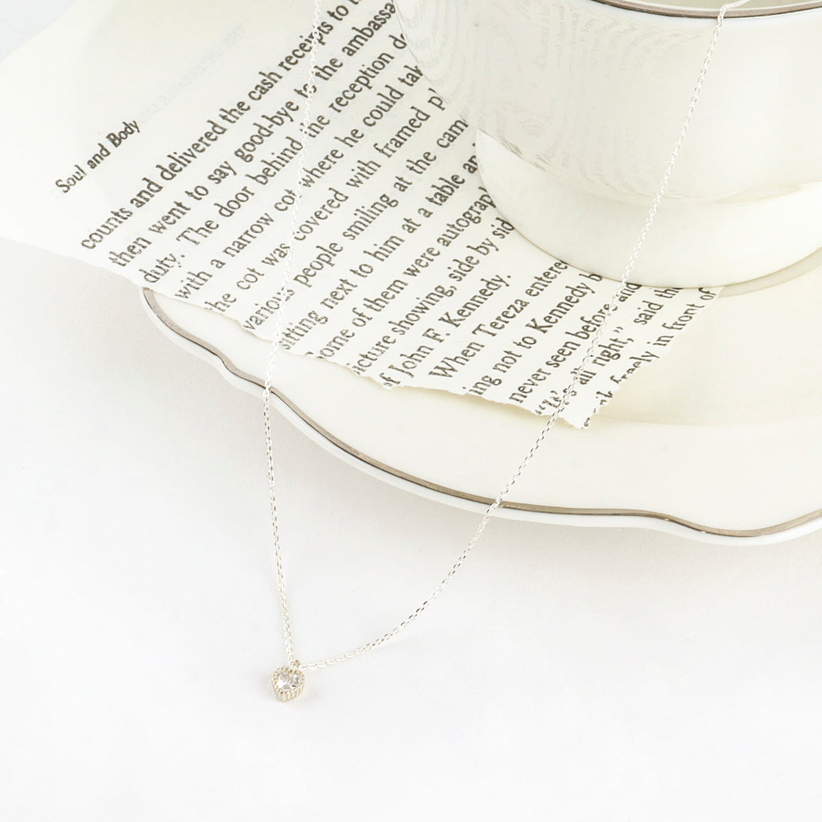 Sterling Silver Heart Pendant Necklace for Women | Fashion Jewelry - find pick korea