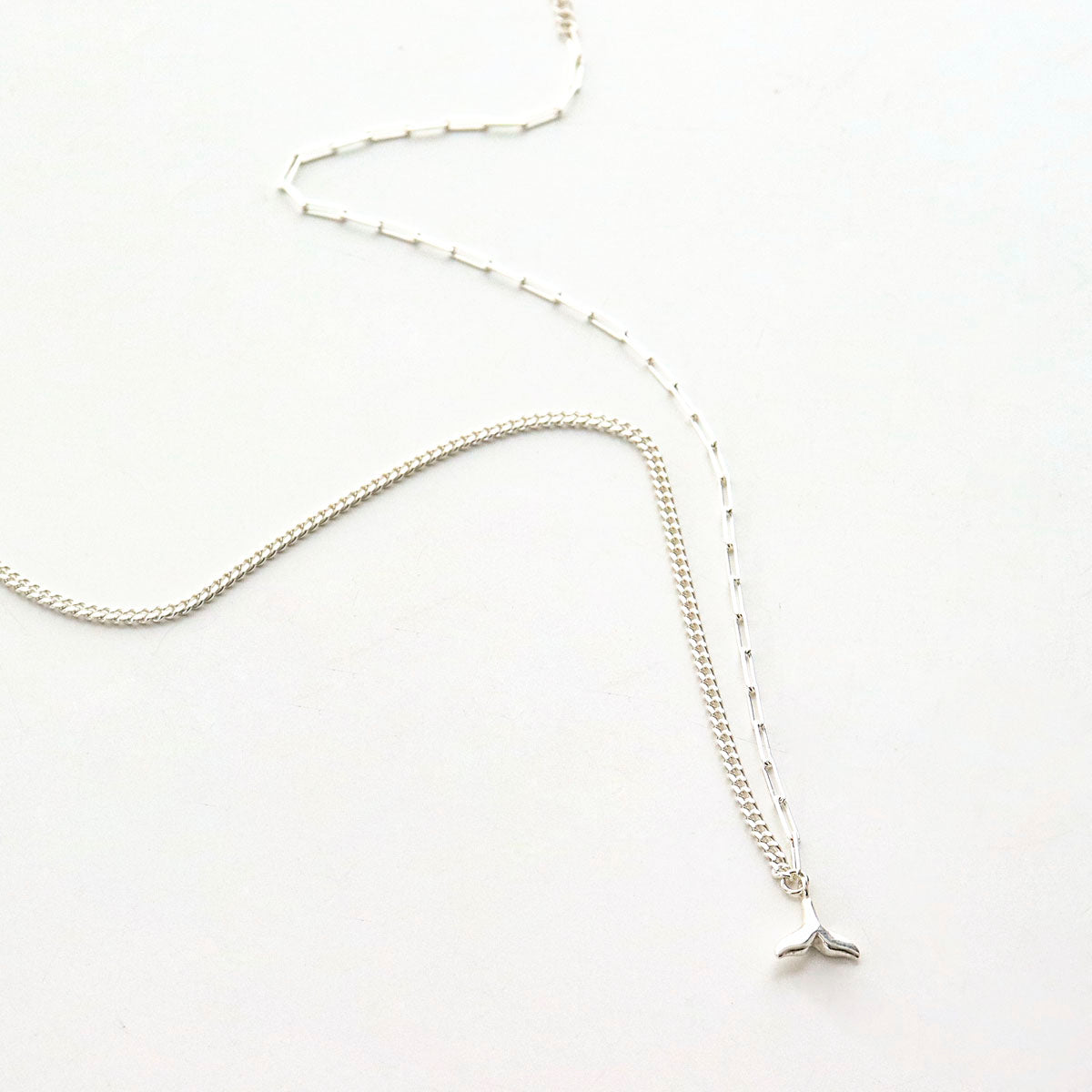 Sterling Silver Whale Tail Necklace | Fashion Jewelry for Women - find pick korea