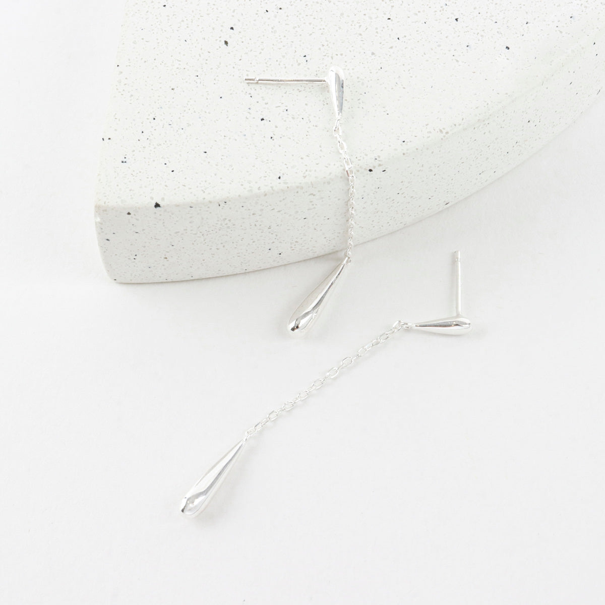 Sterling Silver Long Drop Chain Earrings for Women | Fashion Jewelry - find pick korea