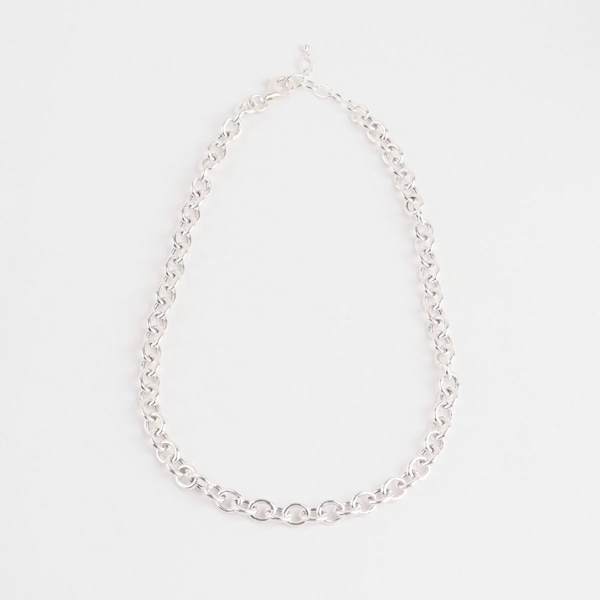 Sterling Silver Chain Necklace - find pick korea