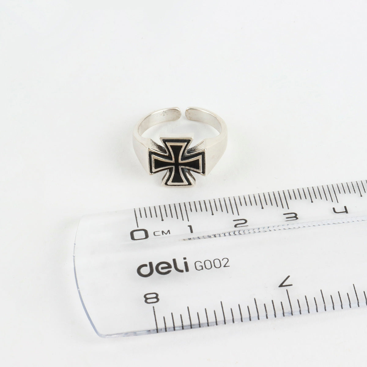 Sterling Silver Maltese Cross Ring for Men | Bold Gothic Style - find pick korea