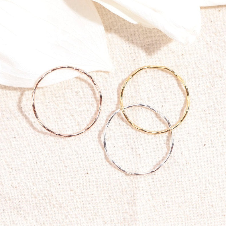 Sterling Silver Thin Stackable Ring | Available in Silver, Gold, and Rose Gold - find pick korea