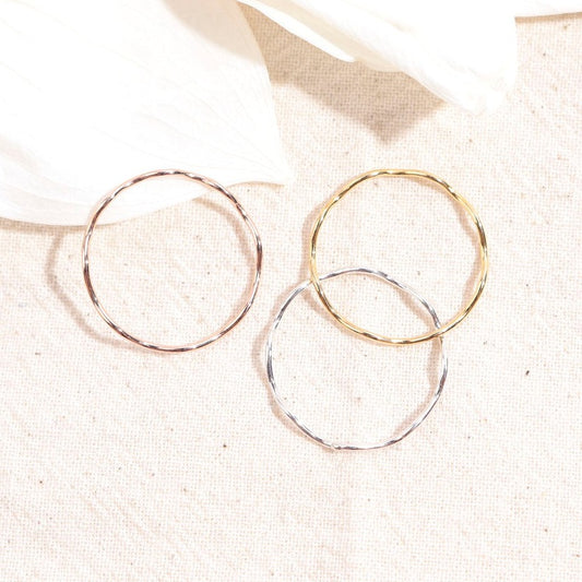 Sterling Silver Thin Stackable Ring | Available in Silver, Gold, and Rose Gold - find pick korea