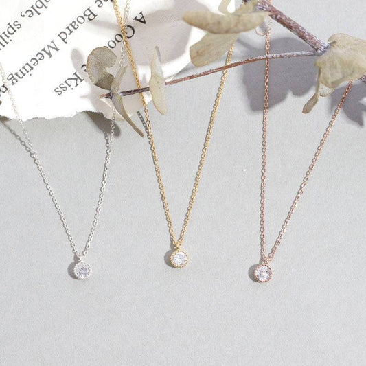 Sterling Silver Cubic Zirconia Necklace