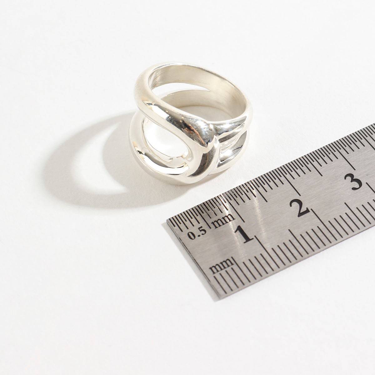 Sterling silver double ring