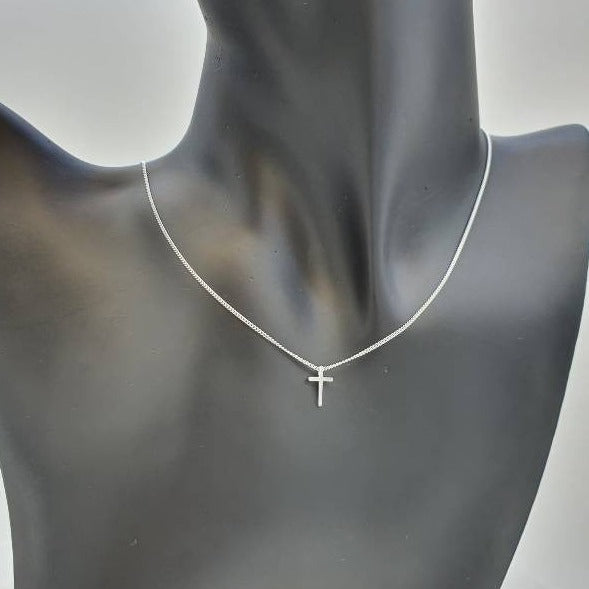 Sterling Silver tiny Cross Pendant Necklace for Women  | Fashion Jewelry - find pick korea