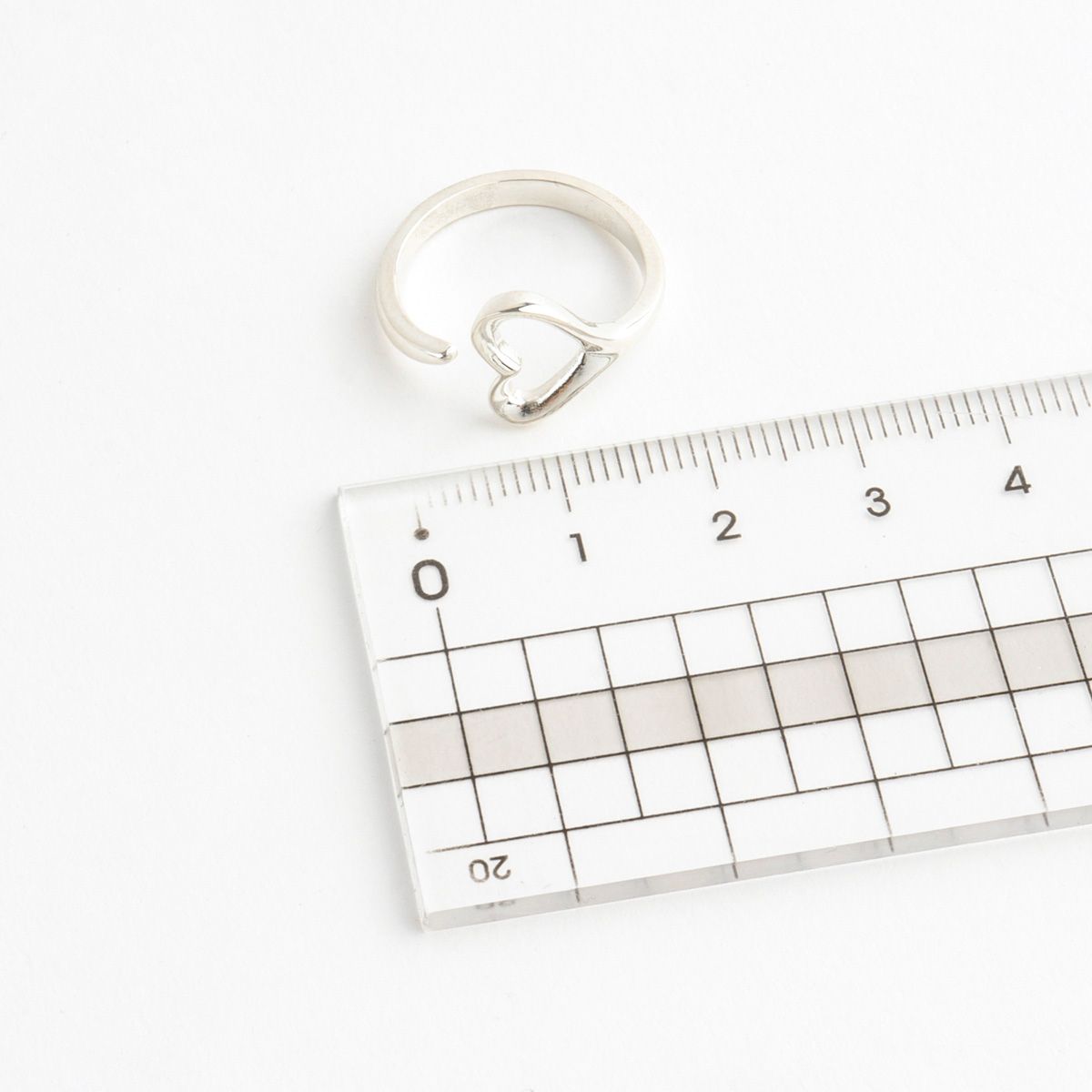 Sterling Silver Open Heart Ring for Women | Minimalist Design - find pick korea