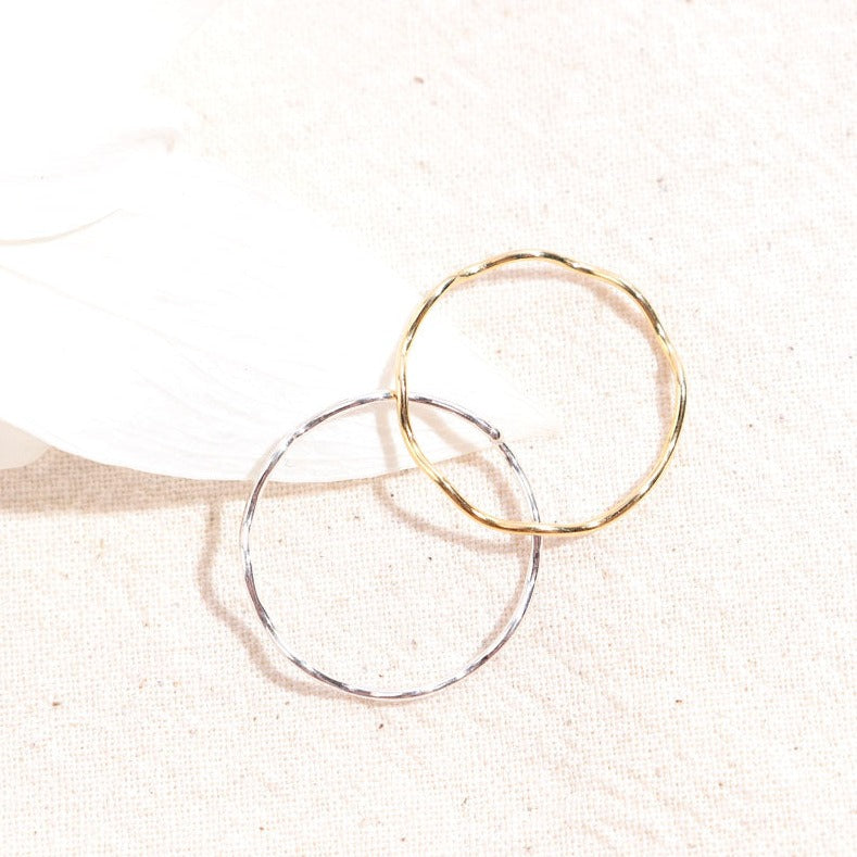 Sterling Silver Thin Stackable Ring | Available in Silver, Gold, and Rose Gold - find pick korea