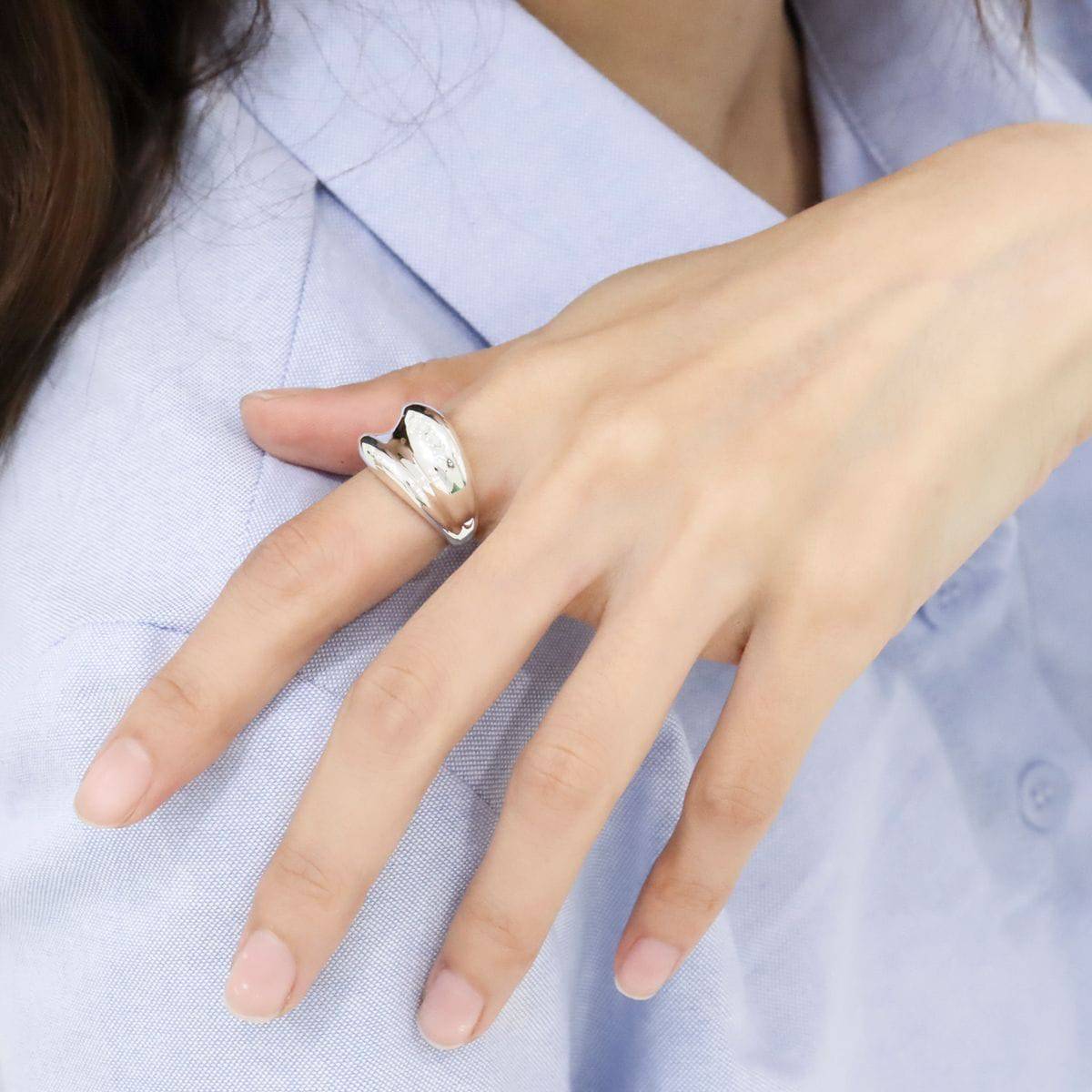 Sterling silver chunky ring