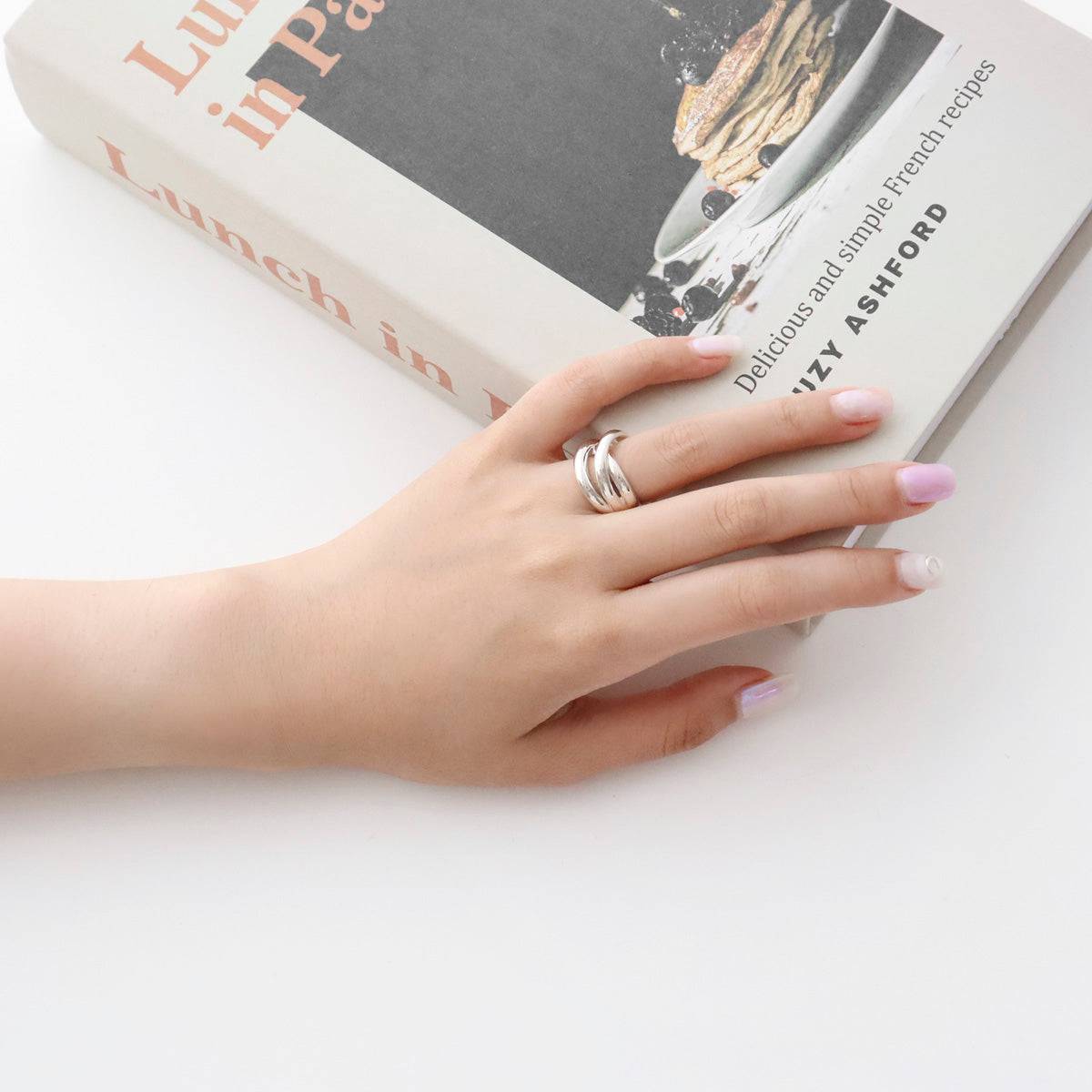 Sterling silver double ring