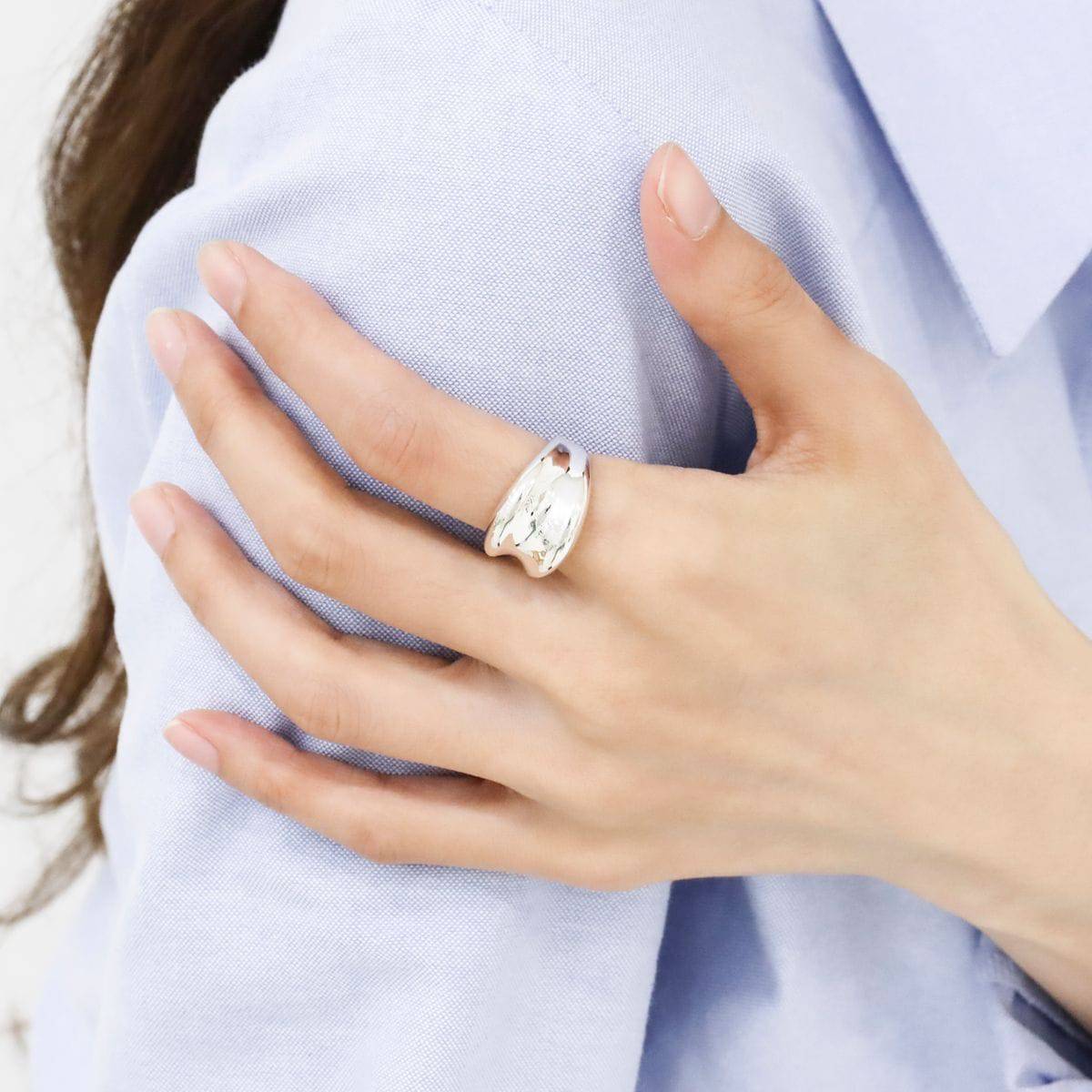 Sterling silver chunky ring